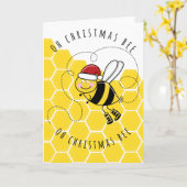 ああクリスマスビーツリーかわいおもしろいいペテン カード (黄色い花)