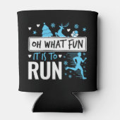 ああクリスマス走ランナーの走おもしろい 缶クーラー (裏面)