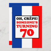 ああクレープ、誰か70歳の招待状 招待状 (正面/裏面)
