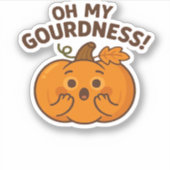 ああグルメだ！ – ビックパンプキンかわいいズArt Cl シール (正面)