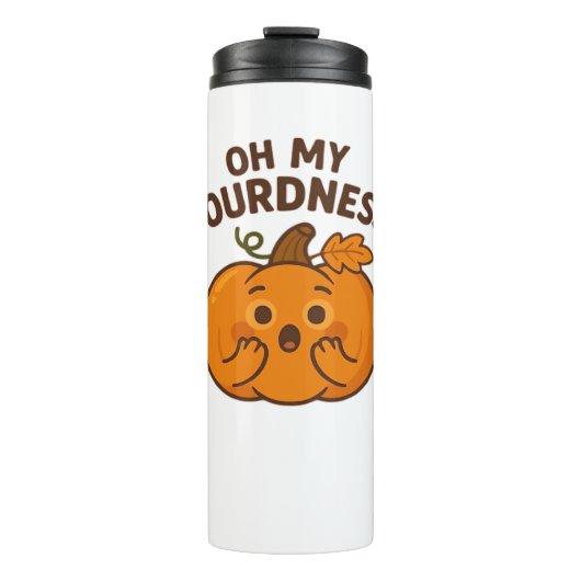 ああグルメだ！ – ビックパンプキンかわいいズArt Cl タンブラー (正面)