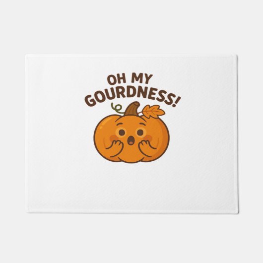 ああグルメだ！ – ビックパンプキンかわいいズArt Cl ドアマット (正面)