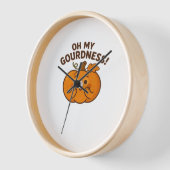 ああグルメだ！ – ビックパンプキンかわいいズArt Cl 壁時計 (傾斜)