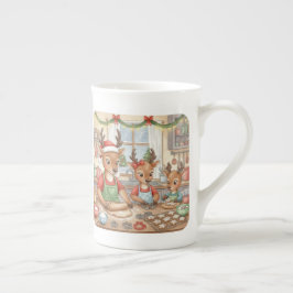 ああシカ、クリスマスがやってきた！コーヒーマグ ボーンチャイナマグカップ
