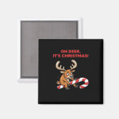 ああシカ クリスマス ストレス爆発 トナカイの甘い誘惑 マグネット (正面/裏面)