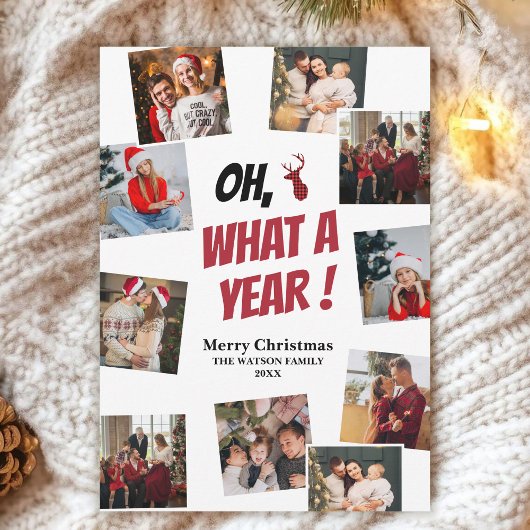 ああシカ、何て年！ クリスマス写真をカスタマイズしよう シーズンカード
