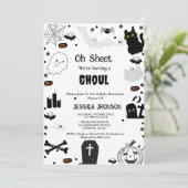 ああシート私たちはグールハロウィーンの赤ちゃんシャワーを持っている 招待状 (スタンド正面)