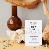 ああシート私たちはブーイのハロウィーンの赤ちゃんシャワーを持っている 招待状