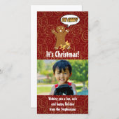 ああスナップおもしろいクリスマスジンジャーブレッドマン折れた脚 シーズンカード (正面/裏面)