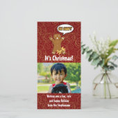 ああスナップおもしろいクリスマスジンジャーブレッドマン折れた脚 シーズンカード (スタンド正面)