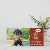 ああスナップおもしろいクリスマスジンジャーブレッドマン折れた脚 シーズンカード (スタンド正面)