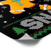 ああスナップジンジャーブレッドマンクリスマスおもしろいクッキー醜い ポスター (角)