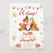 ああスナップ私たちの小さなクッキー誕生日招待状 招待状 (正面/裏面)