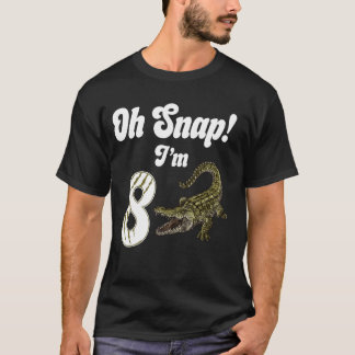 ああスナップ私は8ワニのワニのアリゲーター8歳のbir tシャツ