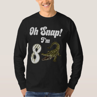ああスナップ私は8ワニのワニのアリゲーター8歳のbir tシャツ