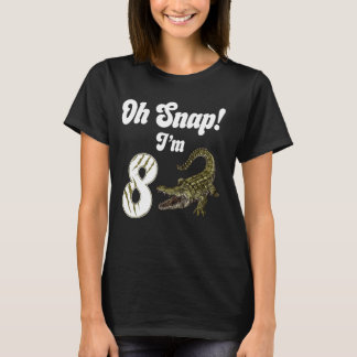 ああスナップ私は8ワニのワニのアリゲーター8歳のbir tシャツ