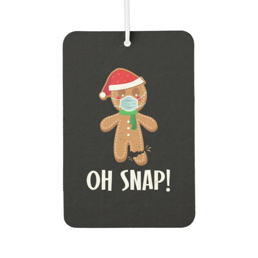ああスナップ |クリスマスジンジャーブレッドマンの仮面贈与 カーエアーフレッシュナー (正面)