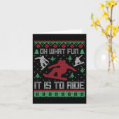 ああスノーボードの醜いクリスマスに乗るなんて何のおもしろいだろう カード (黄色い花)