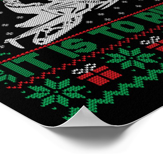 ああスノーモービルの醜いクリスマに乗るとは何のおもしろいだ ポスター (角)