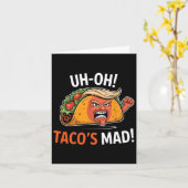 ああタコの不機嫌!- Orange Faced Trump Tacos カード (黄色い花)