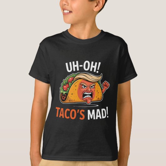 ああタコの不機嫌!- Orange Faced Trump Tacos Tシャツ (正面)