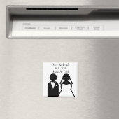 ああダメだ？新郎新婦が日付を保存 マグネット (インサイチュ (食洗機))