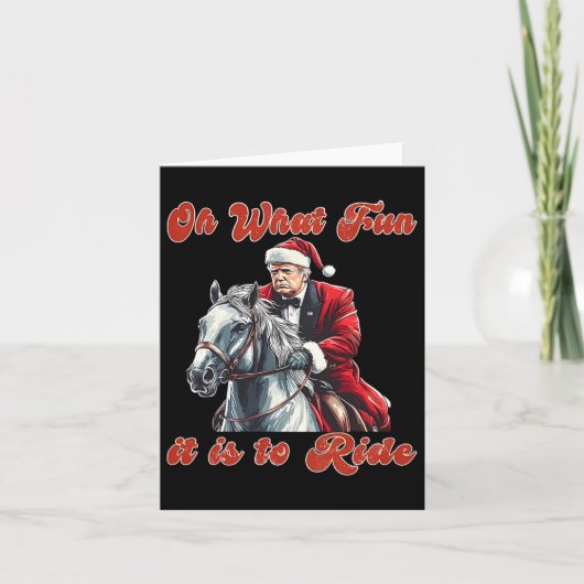 ああトランプクリスマスに乗るなんてユーモアのあるおもしろいなんだ カード (正面)