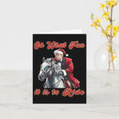 ああトランプクリスマスに乗るなんてユーモアのあるおもしろいなんだ カード (黄色い花)