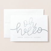 ああハ実在ローフォイル出産のお知らせ。 箔カード (封筒付き正面)