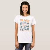 ああパリ！ |町のタイポグラフィ Tシャツ (正面フル)