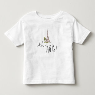 ああパリ! Effielタワーとの引用文 トドラーTシャツ