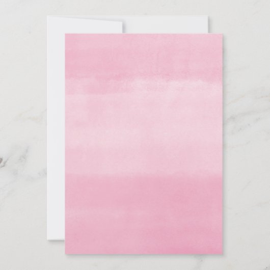 ああピンクの女の子卒業パーティー行く場所 招待状 (裏面)