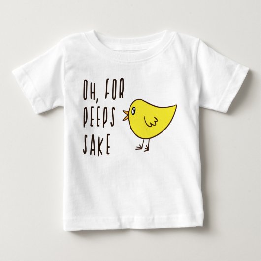 ああピープスお酒かわいい愛らしいシックなイースターおもしろい ベビーTシャツ (正面)