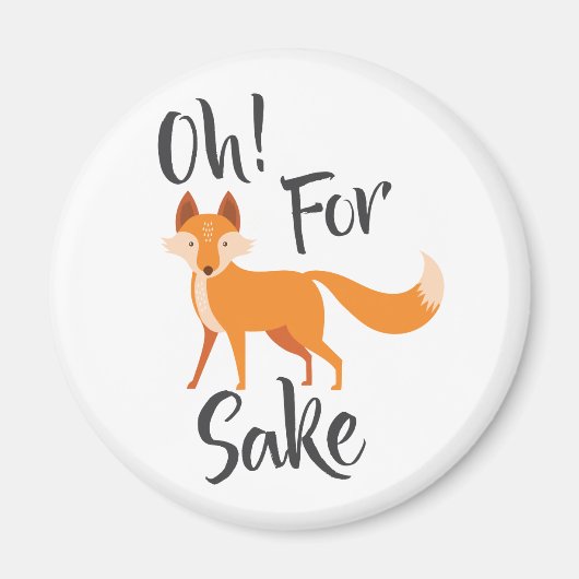 ああフォックス酒冷蔵庫用マグネットバッジ マグネット (正面)