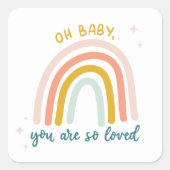 ああベビーお前は愛されている スクエアシール (正面)