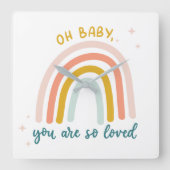 ああベビーお前は愛されている スクエア壁時計 (正面)