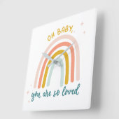 ああベビーお前は愛されている スクエア壁時計 (傾斜)