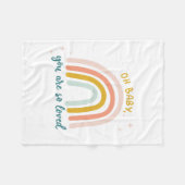 ああベビーお前は愛されている フリースブランケット (正面(横))