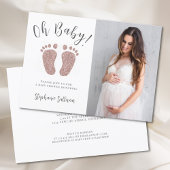 ああベビーガールの赤ちゃんシャワー 招待状