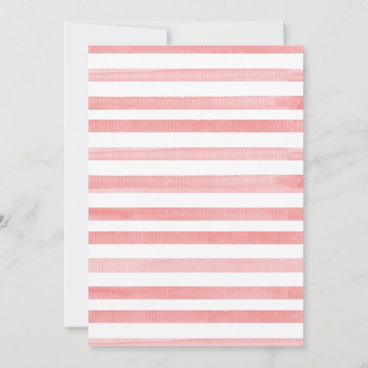 ああベビーガールジャングルサファリ動物ベビーシャワー 招待状 (裏面)