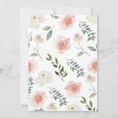 ああベビーガール赤ちゃんシャワー 招待状 (裏面)