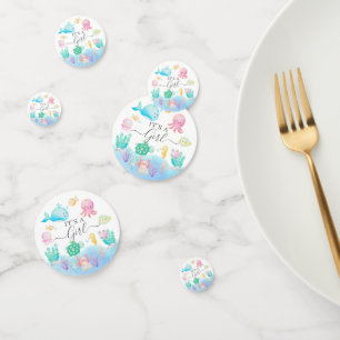 ああベビーシーベイビーシャワーの下 コンフェッティ