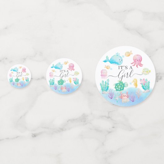 ああベビーシーベイビーシャワーの下 コンフェッティ (正面)