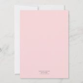 ああベビーテディベアのベビーシャワー女の子だ 招待状 (裏面)