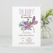 ああベビートンボ願いベイビーシャワーフローラを作る 招待状 (スタンド正面)