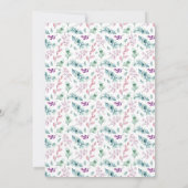 ああベビートンボ願いベイビーシャワーフローラを作る 招待状 (裏面)