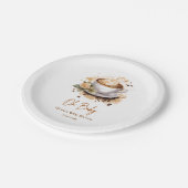 ああベビーベビーはブラウンコーヒーベビーシャワーを醸造している ペーパープレート (アングル)