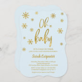 ああベビーベビーシャワーボーイの外は寒い 招待状 (正面/裏面)