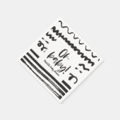 ああベビーモダン!グラフィック白黒 スタンダードカクテルナプキン (角)