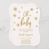 ああベビー冬の赤ちゃんの外は寒い 招待状 (正面/裏面)